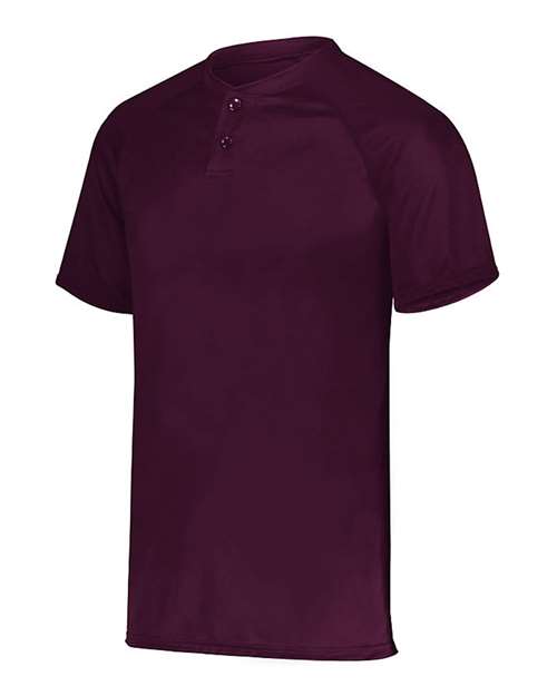 Maroon - Youth Attain Two-Button Jersey Augusta Sportswear Youth Attain Two-Button Jersey in Maroon