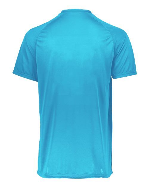 Power Blue - Augusta Sportswear Youth Attain Jersey with Custom Team Logo Augusta Sportswear Youth Attain Two-Button Jersey in Power Blue, back view