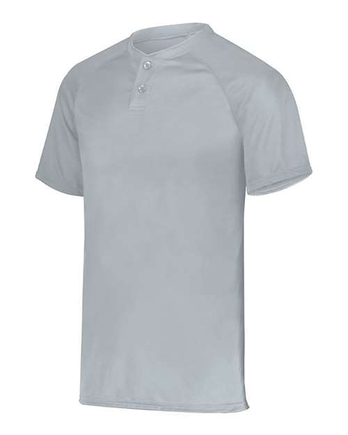 Silver - Youth Attain Two-Button Jersey Augusta Sportswear Youth Attain Two-Button Jersey in Silver