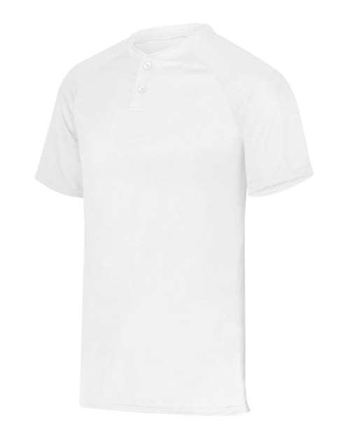 White - Youth Attain Two-Button Jersey Augusta Sportswear Youth Attain Two-Button Jersey in White