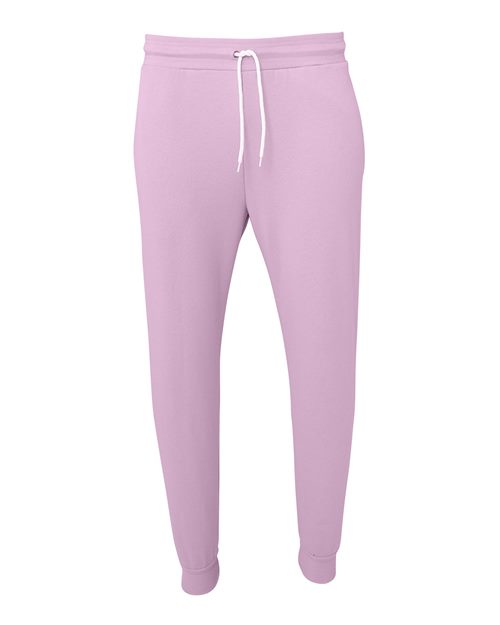 Lilac - Unisex Sponge Fleece Joggers BELLA + CANVAS Unisex Sponge Fleece Joggers in Lilac, front view