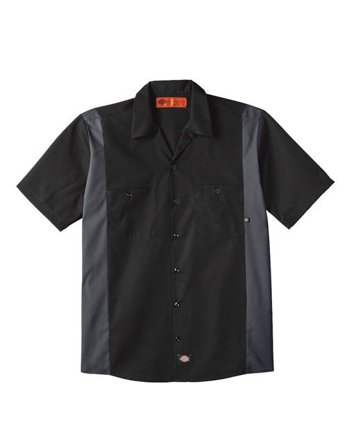 Dickies Ind. Colorblocked S/S Shirt with Logo Embroidery Dickies Men's Industrial Colorblocked Short Sleeve Shirt