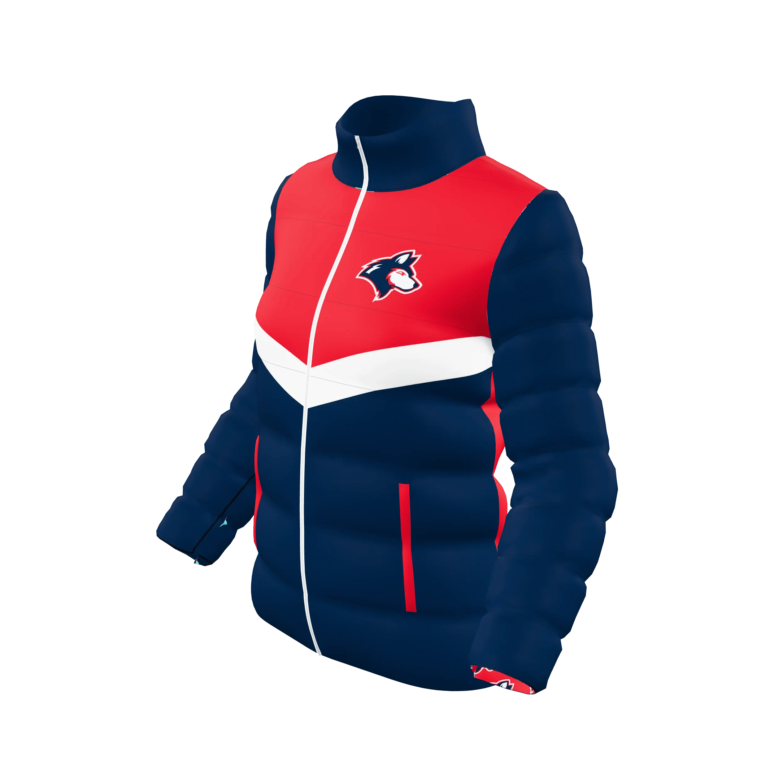 1c38c504-pr428_option_0_45deg75deg Zuniformers Women's/Girls Puffy Jacket, angled front view