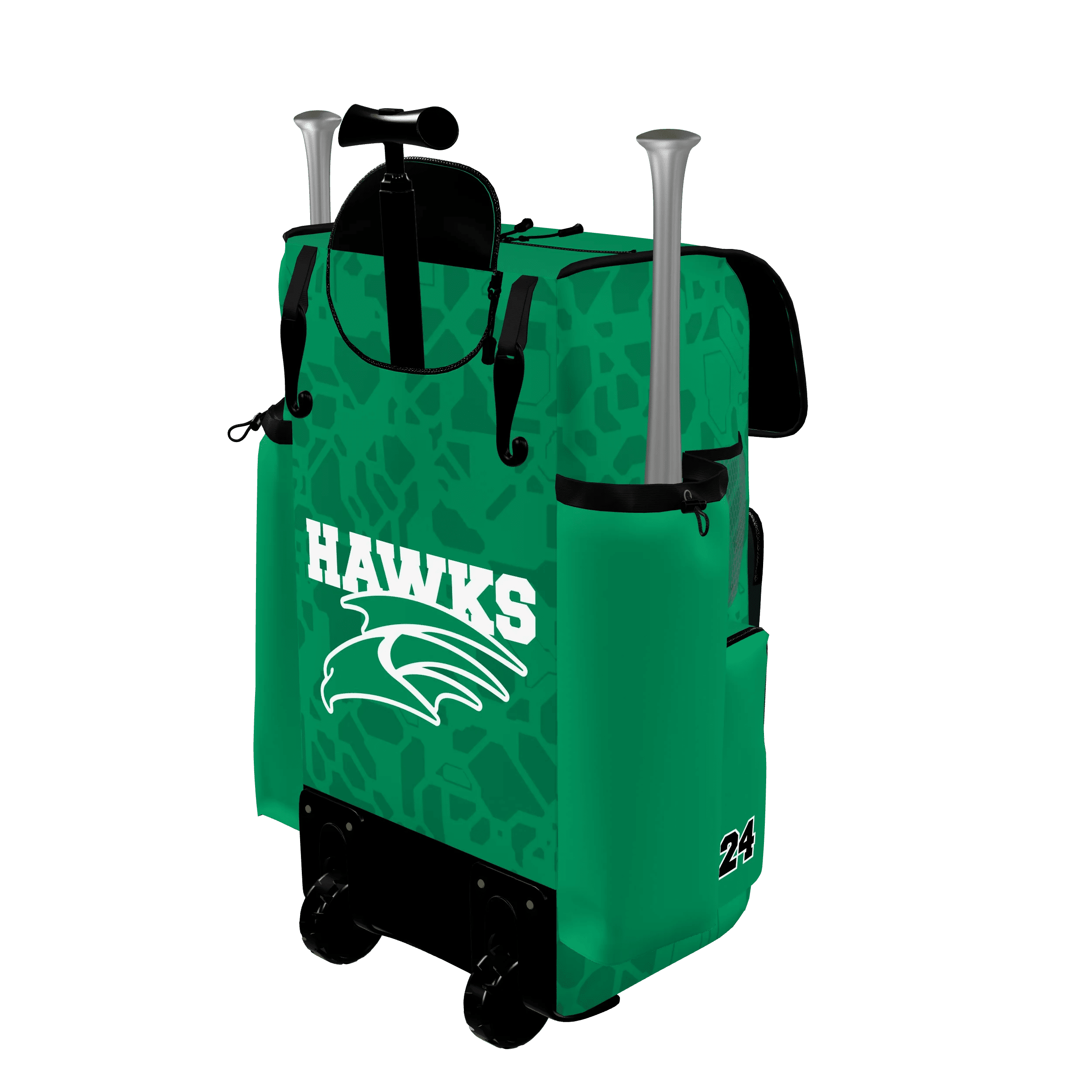 2bf87610-pr314_option_0_225deg75deg Zuniformers Baseball Bag with Wheels and Handle, angled back view
