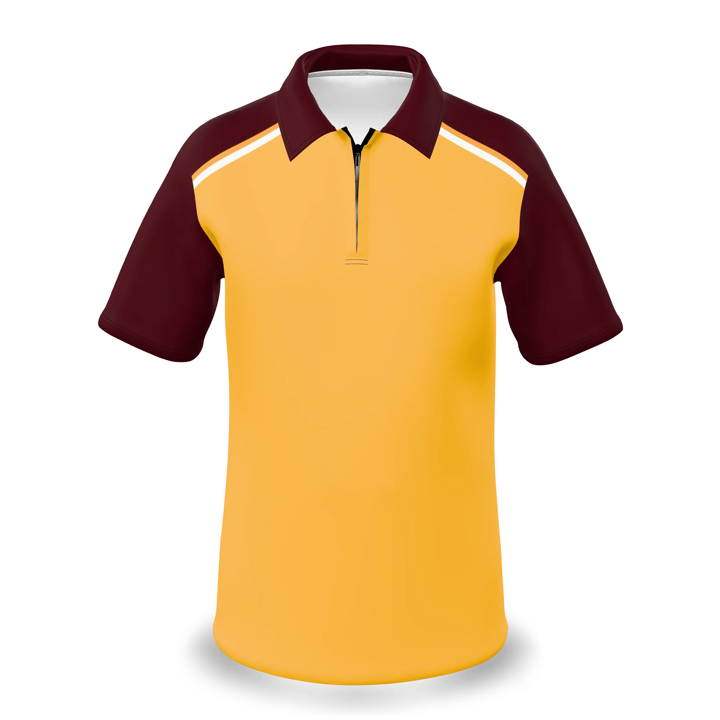 306df10b-option_0_0deg75deg Zuniformers Men's/Youth Zipper Polo Short Sleeve, front view