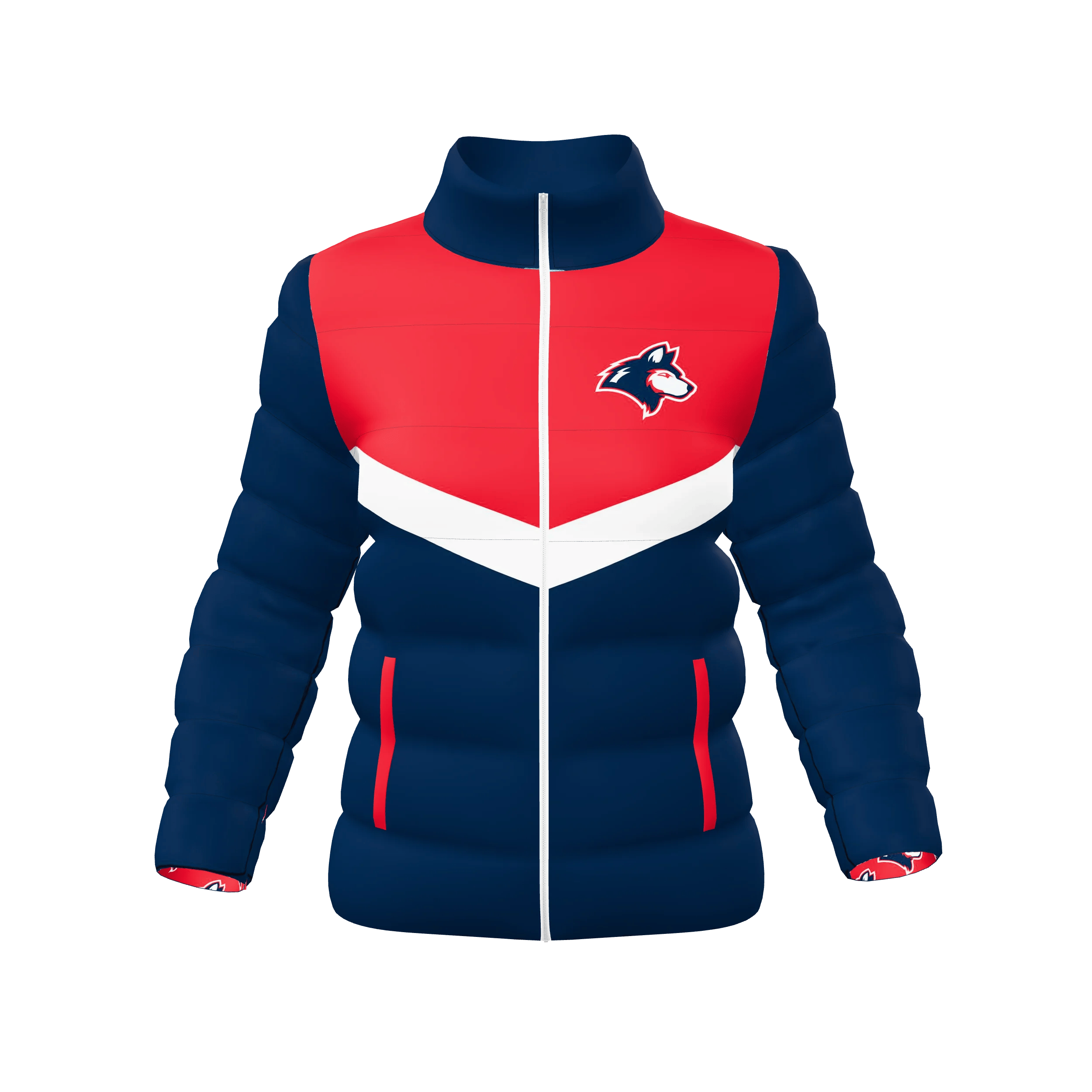 3d47c6ca-pr428_option_0_0deg75deg Zuniformers Women's/Girls Puffy Jacket, front view
