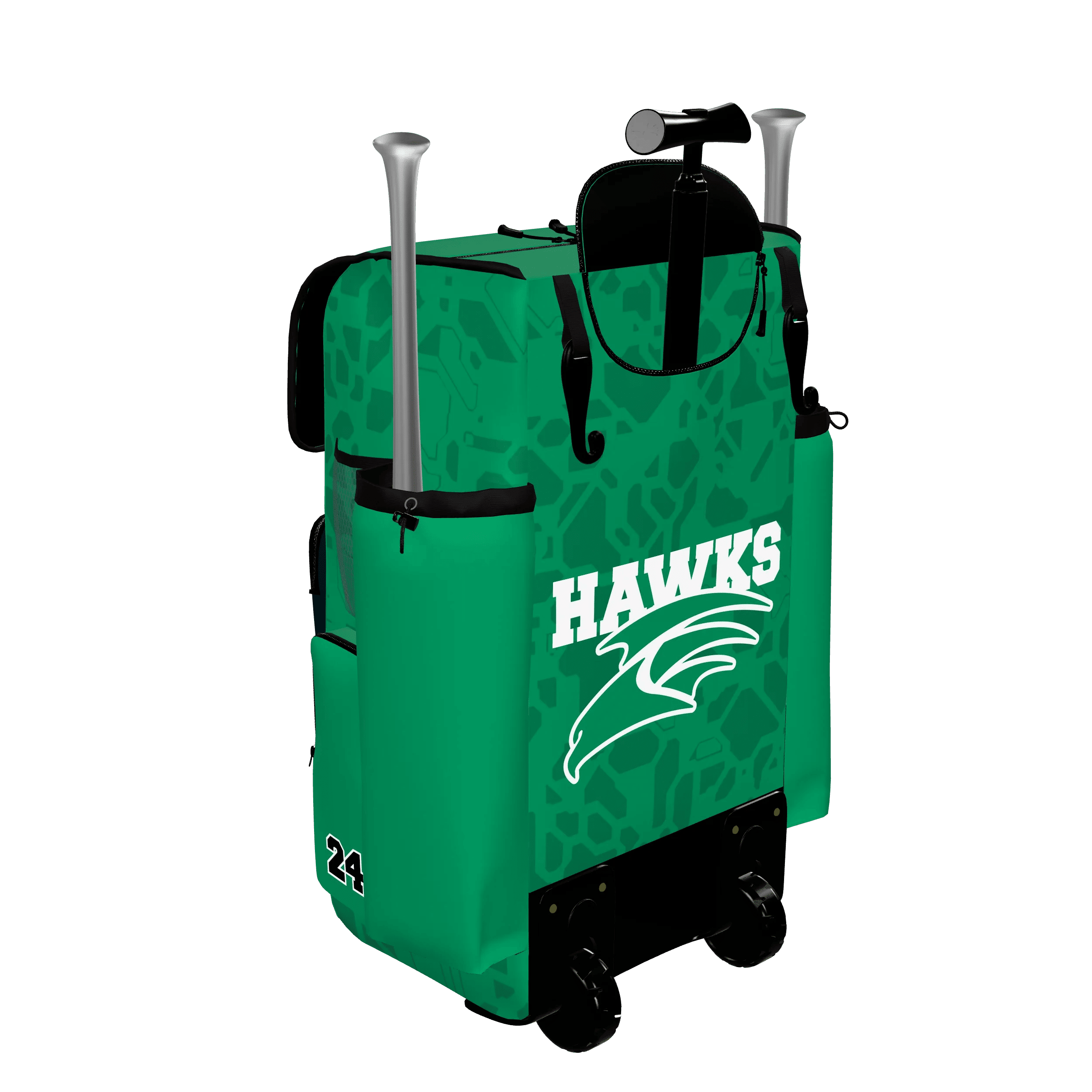 47f20196-pr314_option_0_135deg75deg Zuniformers Baseball Bag with Wheels and Handle, angled back view